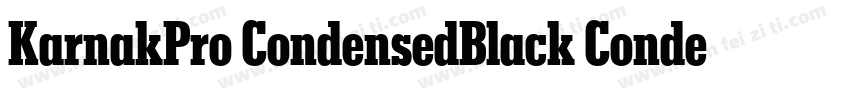 KarnakPro CondensedBlack Condensed字体转换